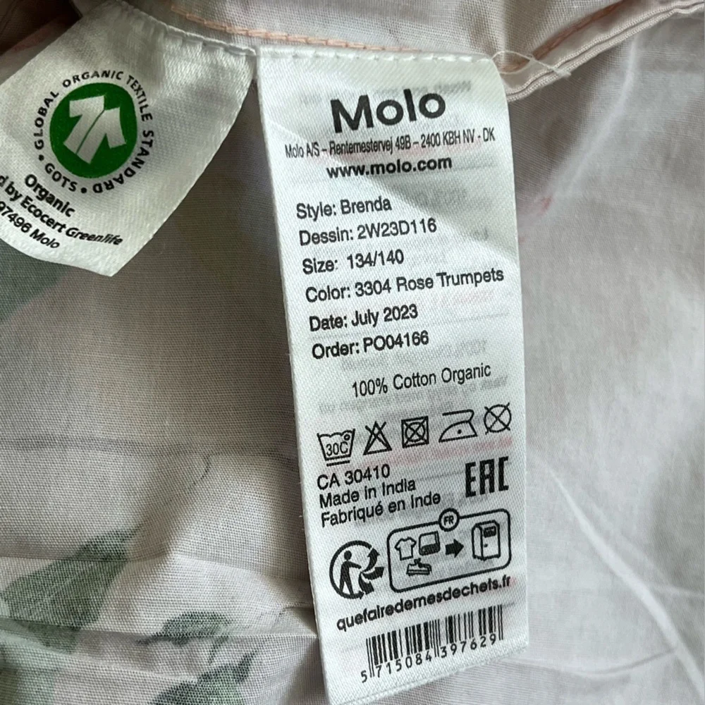 Molo Pink Floral Cotton Skirt Size 10